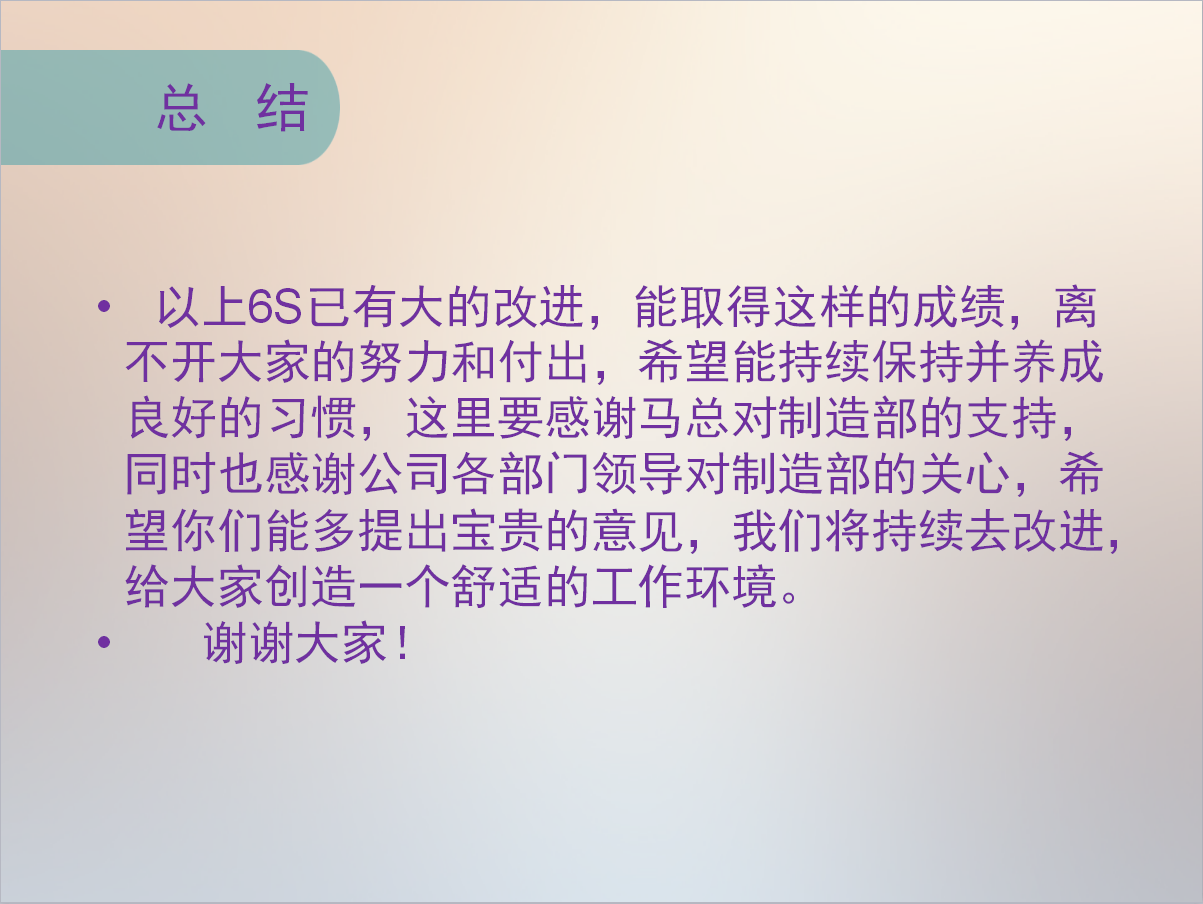 三月份6S總結